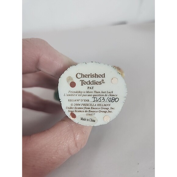 Cherished Teddies "Pat" Figurine 2004 Friendship more than Luck‎ Retired #116437 - Picture 5 of 5